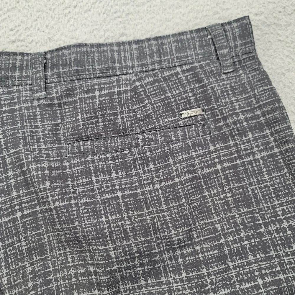 Greg Norman Shorts‎ Mens 38 Black Shark Slim Fit Mid Rise Board Shorts Outdoors